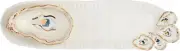 Mud Pie 4" x 14" | dip 2" x 5" Oyster Tidbit and Tray Set, White