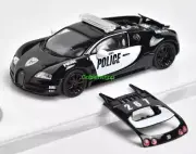 GB Mortal 1:64 Black Police Veyron SS Racing Sports Model Diecast Collect Car