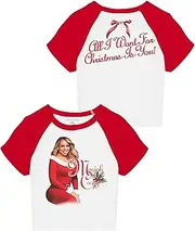 [Mariah Carey] Official Christmas Time Tour Merch Raglan T-Shirt