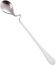 Tea Spoon Dessert Spoons 5PCS Creative Stainless Steel S-Shaped Cup Spoon Restaurant Hotel Curved Handle Coffee Milk Tea Stirring A-Large