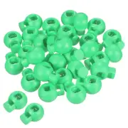 Cord Locks, 30 Pack Ball Spring Toggle Stopper, Pine Green