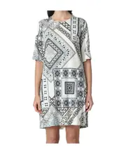 Etro Short-Sleeved Patchwork Printed Shift Dress IT38 Multicolor