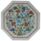 12" white marble center hallway Table Top Antique Design Inlay Work coffee Table