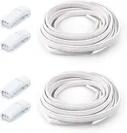 Replacement Shoelaces. 2 Pairs Elastic Shoe Laces Shoelaces with Metal Buckles,No Tie Elastic Elastic Flat Shoelaces for Sneakers,Casual Shoes,Flat Universal Shoe Laces. (Color : White, Size : 110cm