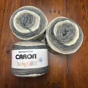 Caron Chunky Cakes Yarn Rice Pudding lot of 3