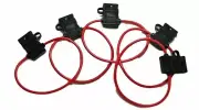 14 Gauge ATC ATO In-Line Fuse Holder Wire Copper 12V Blade Waterproof 5 Pack