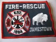 NORTH DAKOTA ND - Jamestown EMT Fire Rescue Dept Patch Iron On 4.5" Rare