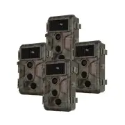 4-Pack Trail Camera Game Cam Hunting Cameras 48MP Photo 1296P H.264 Video wit...