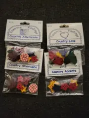 Favorite Findings Buttons. Mixed Lot. 4 Packages.