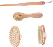 Beavorty 4-piece Bath Brush Set Comb Shower Tools Bathing Accessories Kit Home Care Essentials