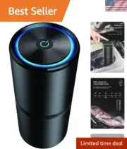 Portable Ionic Car Air Purifier with 12 Million Negative Ions - Dual USB Ports