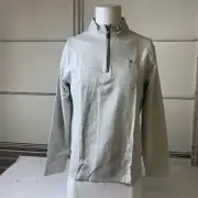 MIZZEN+MAIN Pro Flex Quarter Zip Pullover Men's Size M White Heather
