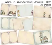 Alice in Wonderland Journal DIY Kit - Junk Journal, Journal, Smash Book -EZ-7000