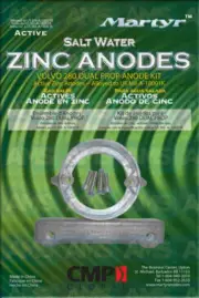 Volvo 280 Dual Prop Zinc Anode Kit - Martyr - CM280DPKITZ *NEW* AU Seller