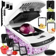 Fullstar Vegetable Chopper - Spiralizer, Slicer, Dicer, Cutter - 4 in 1, White