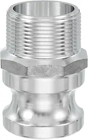 uxcell 1 Pack 1.5" Aluminum Cam Lock Fittings - Male Adapter x Female NPT Thread, Quick Disconnect Coupling Cam Lock Hose Fitting, Corrosion Resistant (Part F Cam Groove Type)