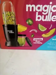 MAGIC BULLET Blender w/ Stainless Steel Blade & Tall Cup Black Base 7 Pieces NEW
