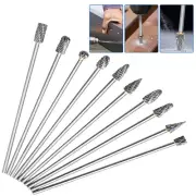 100mm Extra Long Rotary Rasp File Carving Grinder Burr Bits Wood Drilling