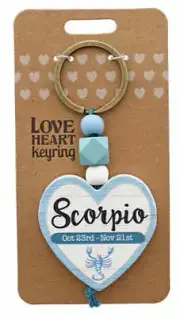 Love Heart Keyrings - Scorpio