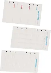 FUNOMOCYA Ssorted A5 Spiral Notebook Paper 3-Pack Monthly Weekly to-do Lists 6-Hole Loose Leaf Paper for Daily Writing Planner