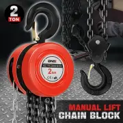 2Ton 10FT Manual Chain Puller Block Hoist Lift Hand Tool w/ Heavy Duty Hooks