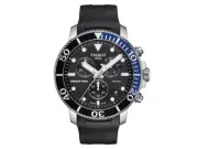 TISSOT Seastar Quartz Chrono Black Dial Batman Bezel Rubber T120.417.17.051.02
