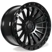 20x9 Arena A101 Mesa Satin Black Center Glossy Black Lip Wheel 5x5 (0mm)