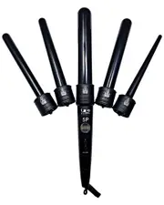 ISO Beauty The 5P 5-in-1 Digital Pro Interchangeable Ceramic Curling Wand Set