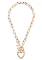 Kenneth Jay Lane Heart Chain Necklace - Gold - One Size One Size