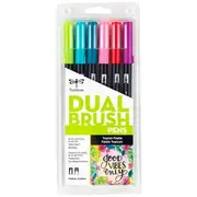 Tombow Dual Brush Pen Tropical 6 Pack