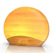 Natural Wood Grain Sound Machine Sunrise Alarm Clock，26 Nature Inspired Sleep...