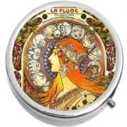 Alphonse Mucha La Plume Medicine Vitamin Pill Box