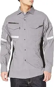 co-cos nobuoka(コーコス信岡) Kokos Nobuoka ANDARE SCHIETTI A-7078 Long Sleeve Shirt, Long Sleeve Shirt, for Spring and Summer, Cool to Touch, Highly Breathable, UV Protection, Gray, LL