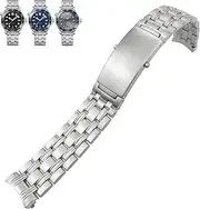 [BANDKIT] 20mm 22mm 316L Stainless Steel Watchbands Fit For Omega 007 Seamaster 300 Planet Ocean Speedmaster Watch Strap Solid Bracelets