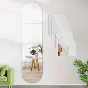 DONGDA Full Length Mirrors, Acrylic Mirror Tiles Self Adhesive Mirror Wall Stickers, Mirror Full Length Sticky Long Wall Mirror, Full Body Mirror Tiles for Walls Home Gym (30cmx30cm, 4 Parts)