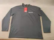 The North Face Mens XL Tech 1/4 Zip Black Fleece Jacket *Business Logo* TNF