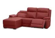 SAN MARCO Leather 3 Seater Left-Hand Facing Chaise