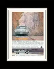 1962 Chevy Corvair Monza and Corvette - Matted for 11x14 Frame