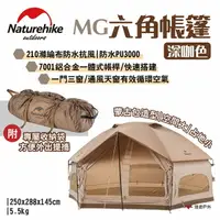 在飛比找樂天市場購物網優惠-【Naturehike 挪客】MG六角帳篷-深咖色 210T