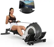 NAYSAYE Rowing Machine with LCD Display, Adjustable Resistance, Foldable Design, and [265-300] LBS Capacity for Home/Office Use