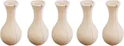 Roarrter DIY Flower Vase Drawing Craft for Kids, 5Pcs Unfinished Vase Wooden Flower Vase Handmade Floral Vase DIY Painting Toys