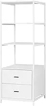 Artiss Bookshelf Bookcase Display Shelf 2 Drawers Storage Rack Cabinet White