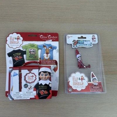Elf On The Shelf 3 T-Shirts And Suitcase NEW & Worlds Smallest Elf