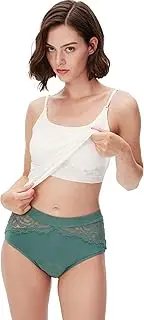 [My Siesta] Lacey Full Brief Period Underwear - Moderate Absorbency - Leakproof Period Undies - Discreet Reusable Menstrual Panties