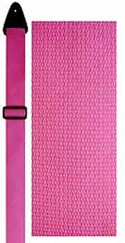 Perris 2" Poly Pro Pink Guitar Strap with Leather ends