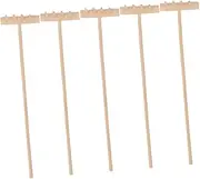 Vaguelly 5pcs Miniature Garden Rakes for Desk Decoration Lightweight Sandbox Tools Creative Garden Lovers