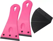 Plastic Razor Blade Scraper Tool w/ 20PCS 3'' Plastic Razor Blades Sticker Clean