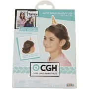 CGH Cute Girls Hairstyles! Unicorn Hair Kit with Bun Maker Foam Roll Tool