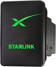 12V 3A ON-OFF Push Switch 9C93G Laser etched STARLINK dual LEDs in green For Toyota Hilux LandCruiser Prado RAV4 & Suzuki and more