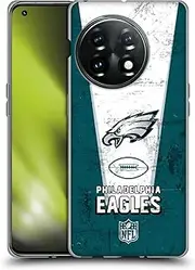 Head Case Designs Officially Licensed NFL Banner Philadelphia Eagles Logo Art Soft Gel Case Compatible with OnePlus 11 5G